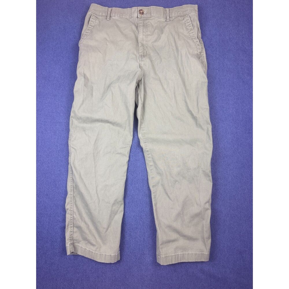 G.H. Bass & Co. Women's Chino Pants Size 12 Khaki Sage Green Straight Leg Ankle